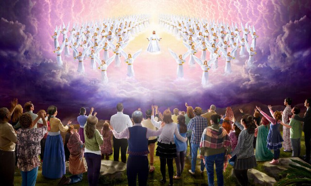 O Senhor Jesus veio com os anjos